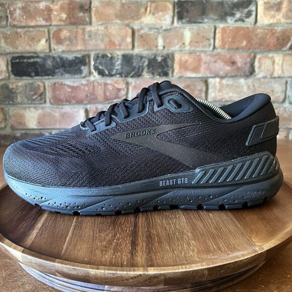Brooks Mens Beast GTS 24 Supportive Black Road Running Shoes Sneakers 11.5 4E - Picture 1 of 16